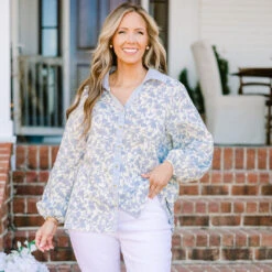 Garden Time Top, Blue Floral 15 Garden Time Top, Blue Floral -Chic Soul Store SettingTheSceneTop Periwinkle 12 344ee2ea c7a2 4730 953f f83fc14f5628