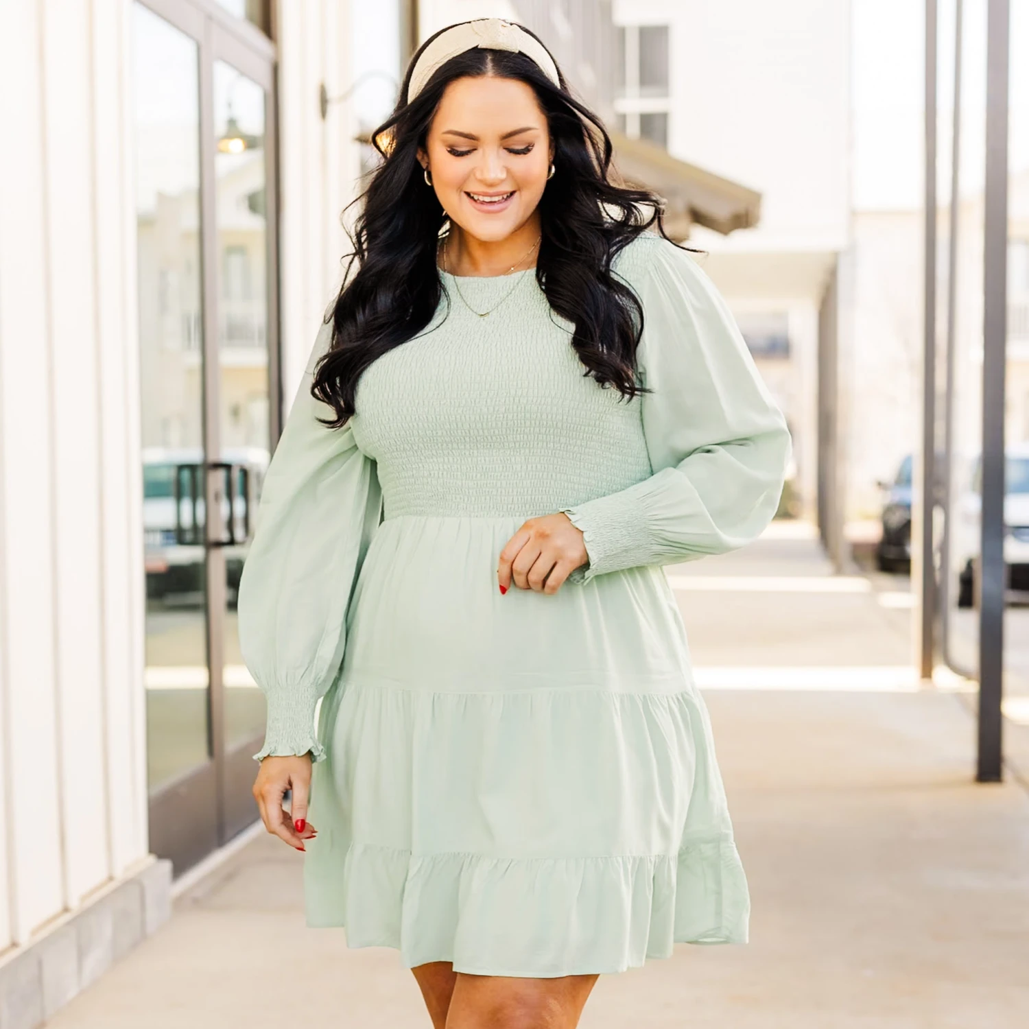 Sharp Whitted Dress, Sage 3 Sharp Whitted Dress, Sage