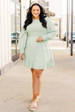 Sharp Whitted Dress, Sage 10 Sharp Whitted Dress, Sage -Chic Soul Store SharpWhittedDress Sage 3