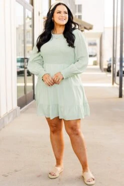 Sharp Whitted Dress, Sage 11 Sharp Whitted Dress, Sage -Chic Soul Store SharpWhittedDress Sage 4