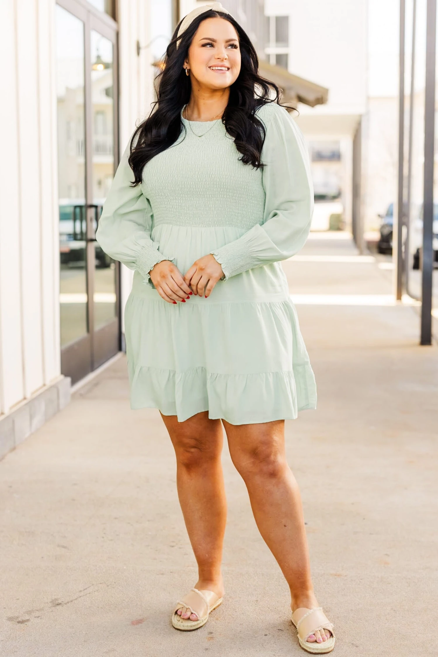 Sharp Whitted Dress, Sage 6 Sharp Whitted Dress, Sage - Image 4