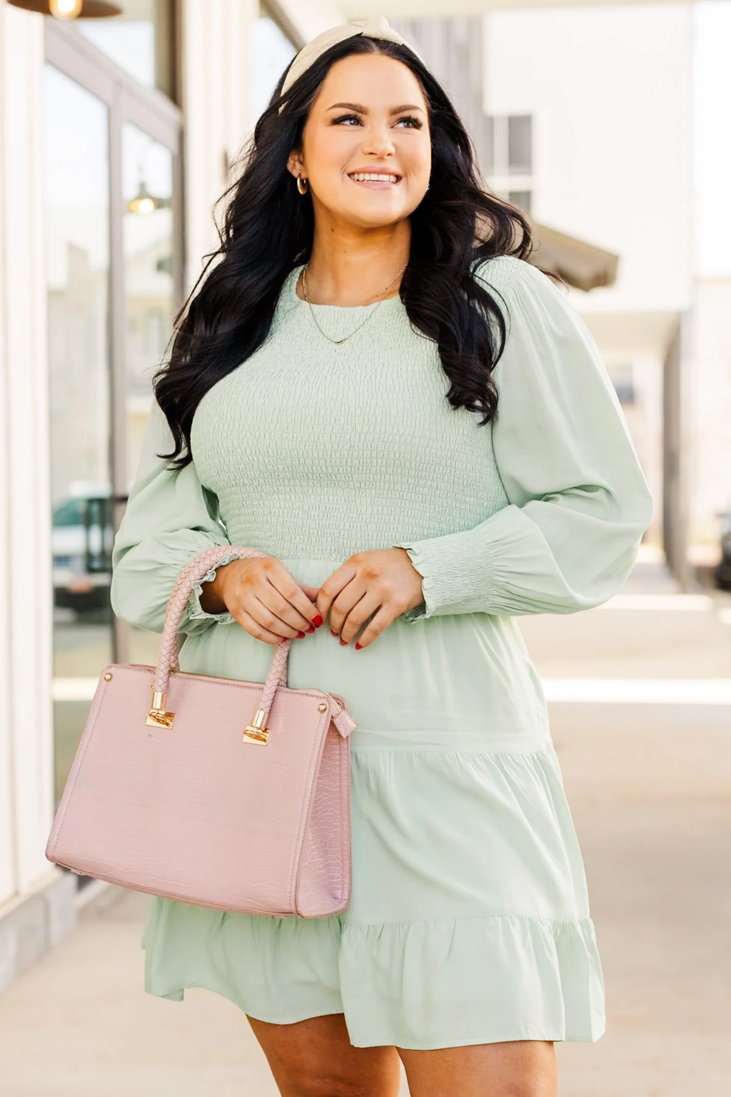 Sharp Whitted Dress, Sage 4 Sharp Whitted Dress, Sage - Image 2