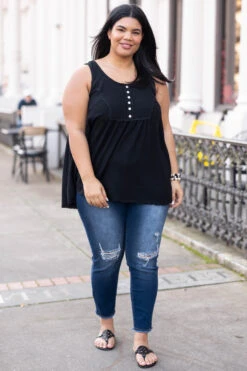 She Got Away Tank, Black -Chic Soul Store SheGotAwayTank Black 9653