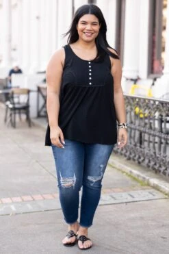 She Got Away Tank, Black -Chic Soul Store SheGotAwayTank Black 9655