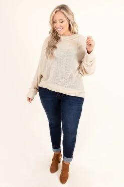 She's Irreplaceable Top, Tan -Chic Soul Store She sIrreplaceableTop Tan 5383