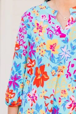 She's Like A Rainbow Top, Blue Multi -Chic Soul Store She sLikeARainbowTop BlueMulti 4