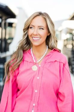 Shell Seekers Necklace, Pearl -Chic Soul Store ShellSeekersNecklace Pearl 2