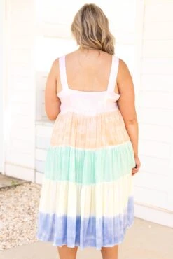 Sherbert Dreams Dress, Pastel Combo 12 Sherbert Dreams Dress, Pastel Combo -Chic Soul Store SherbertDreamsDress PastelCombo 0688
