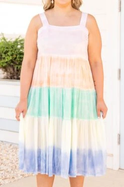 Sherbert Dreams Dress, Pastel Combo 11 Sherbert Dreams Dress, Pastel Combo -Chic Soul Store SherbertDreamsDress PastelCombo 0689