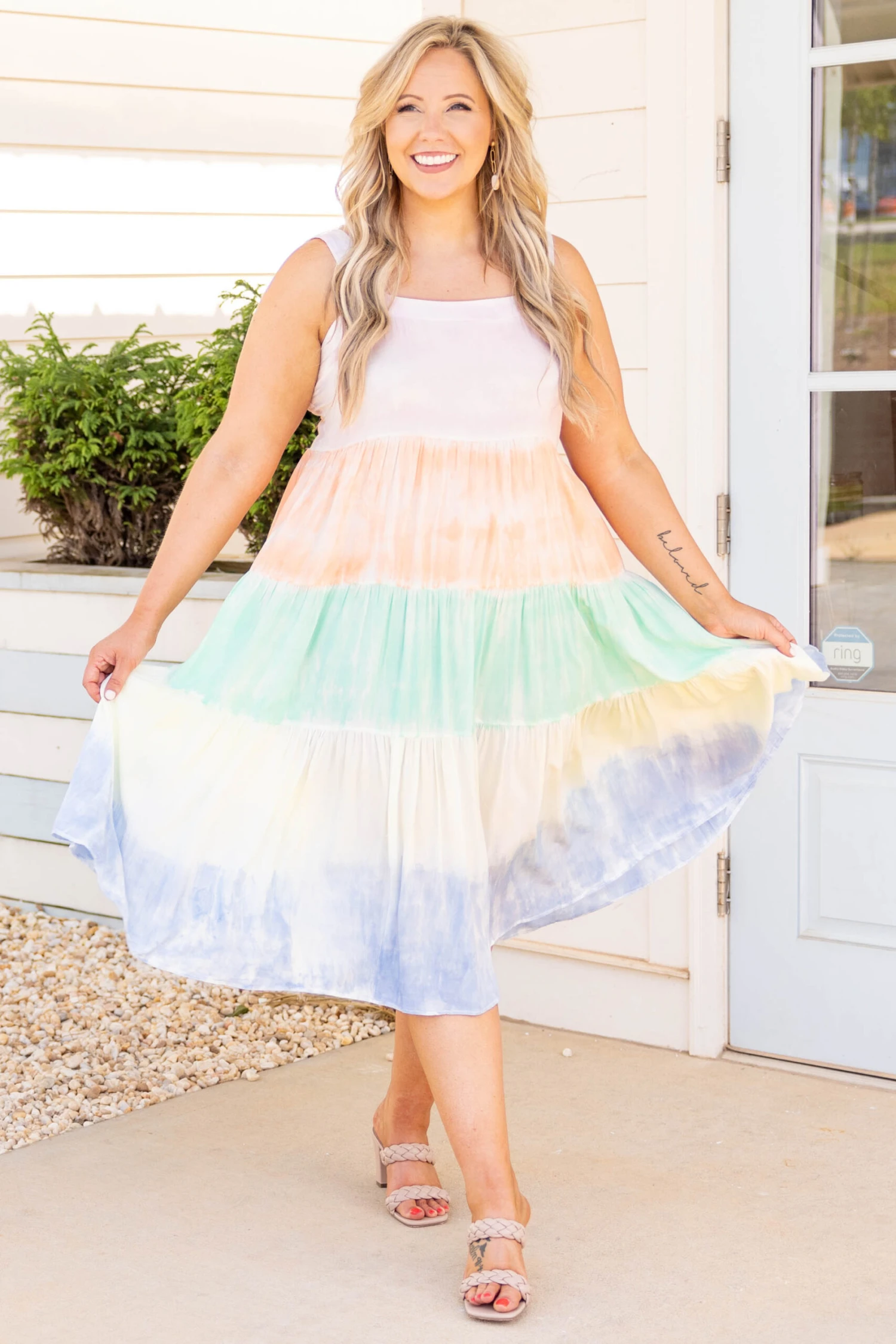 Sherbert Dreams Dress, Pastel Combo 5 Sherbert Dreams Dress, Pastel Combo - Image 3