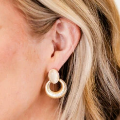 Shifting Stars Earrings, Gold -Chic Soul Store ShiftingStarsEarrings Gold