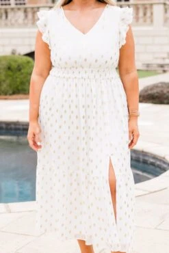 Shining Brightly Maxi Dress, White 12 Shining Brightly Maxi Dress, White -Chic Soul Store ShiningBrightlyMaxiDress White