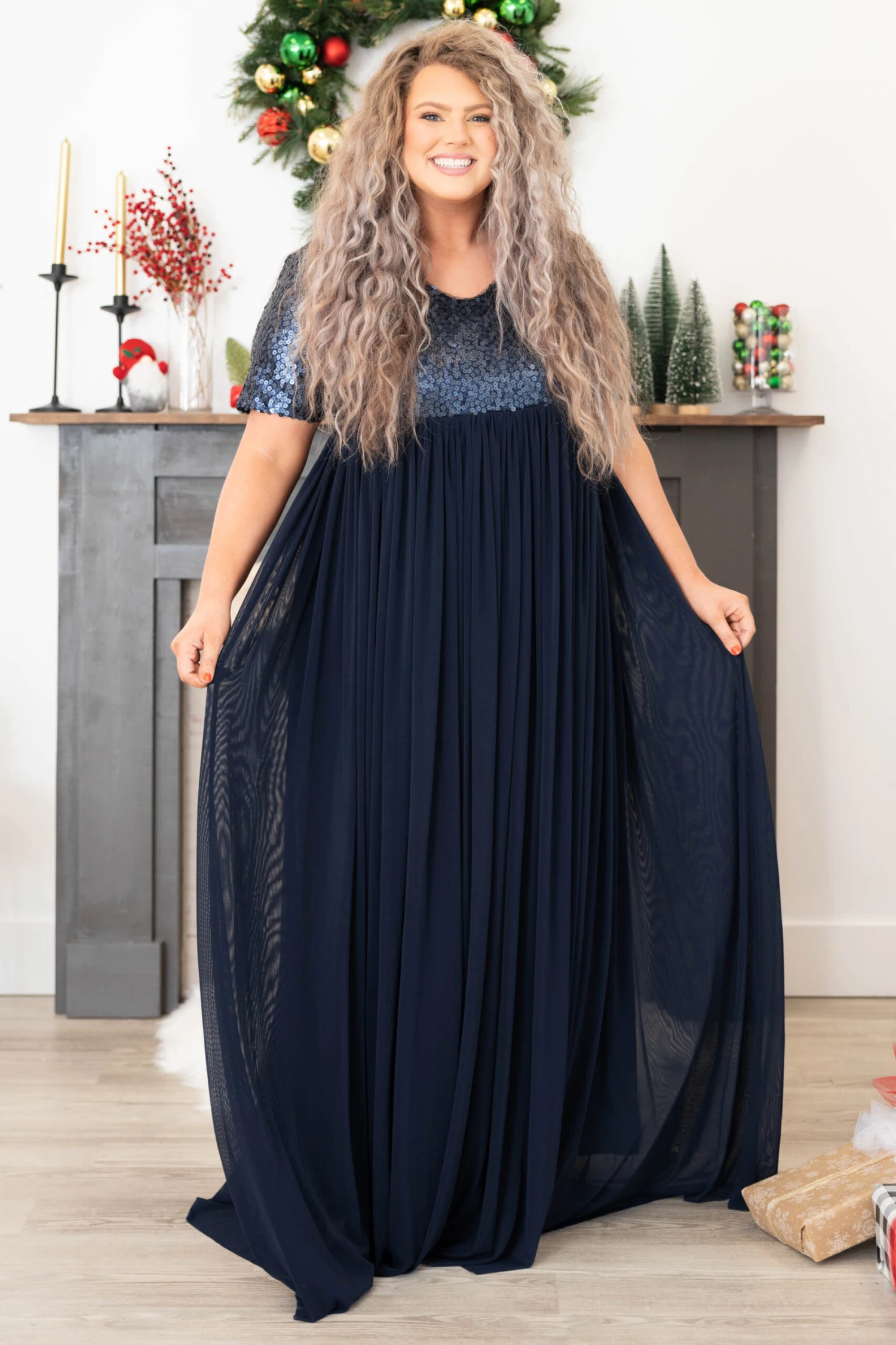 Shining Like A Diamond Dress, Navy 3 Shining Like A Diamond Dress, Navy