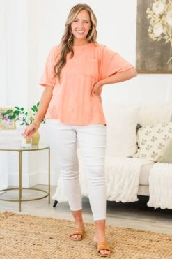 Should We Talk Top, Coral -Chic Soul Store ShouldWeTalkTop Coral 7