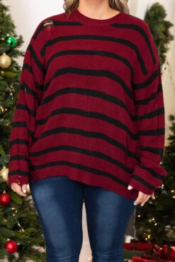 Show Me Your World Sweater, Burgundy -Chic Soul Store ShowMeYourWorldSweater Burgundy 7176