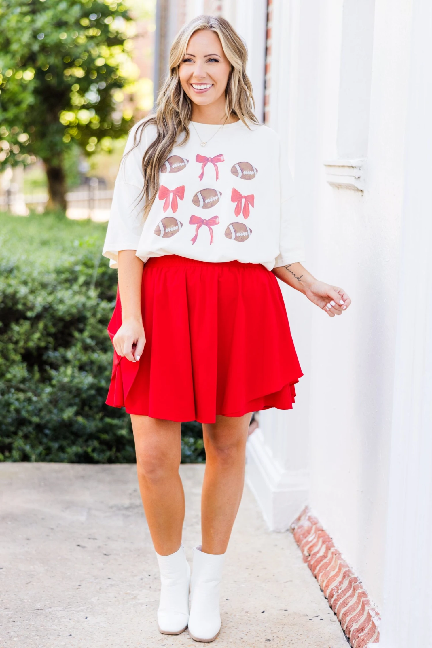 Show Some Spirit Skort, Red 7 Show Some Spirit Skort, Red - Image 5