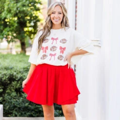 Show Some Spirit Skort, Red