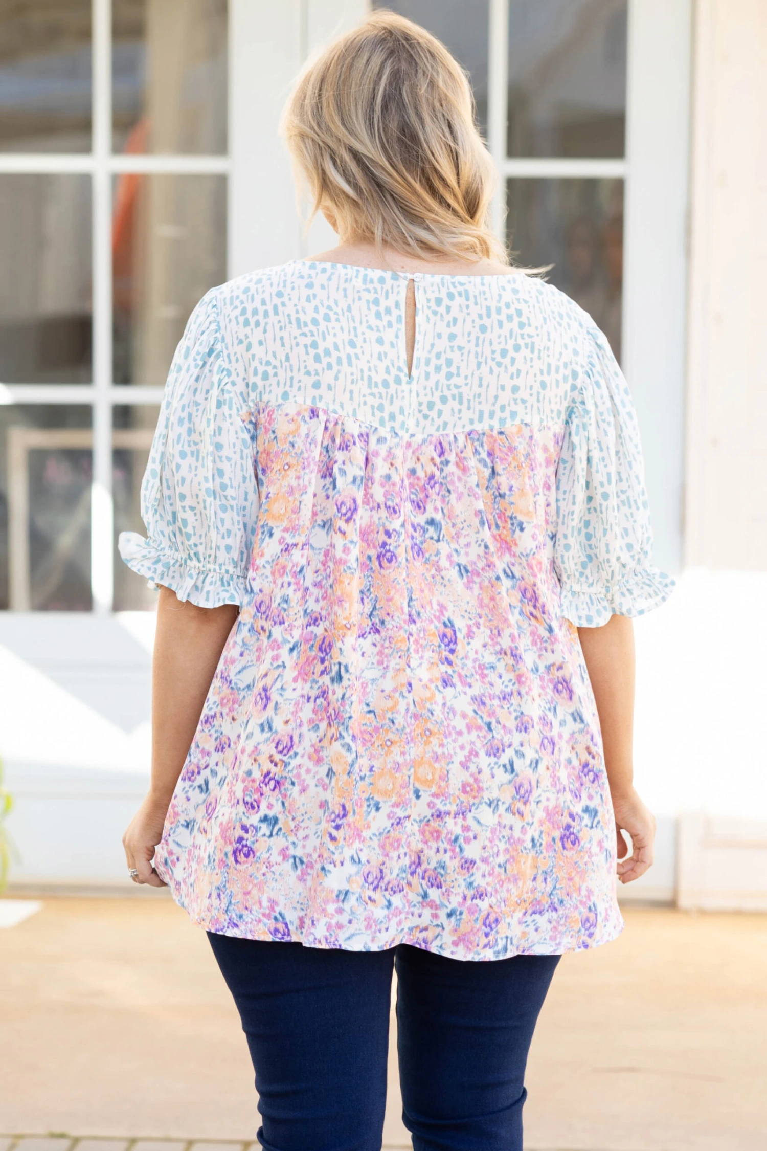 Silence Awaits Top, Aqua 7 Silence Awaits Top, Aqua - Image 5