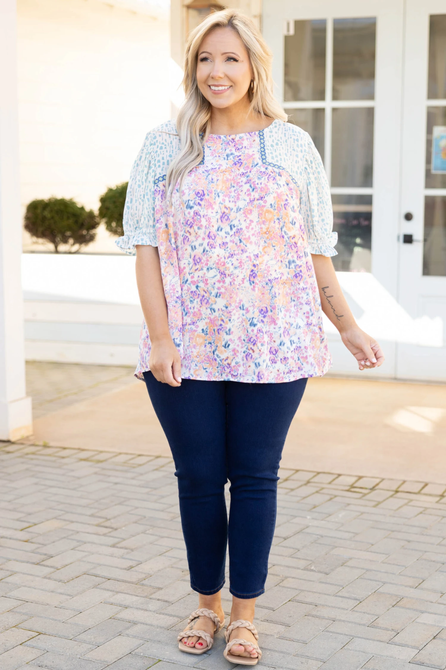 Silence Awaits Top, Aqua 5 Silence Awaits Top, Aqua - Image 3