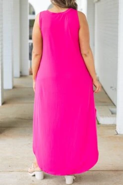 Simple Truths Midi Dress, Fuchsia 12 Simple Truths Midi Dress, Fuchsia -Chic Soul Store SimpleTruthsMidiDress Fuchsia