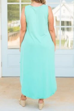 Simple Truths Midi Dress, Mint -Chic Soul Store SimpleTruthsMidiDress Mint 1
