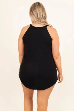 Simply Elegant Tank, Black -Chic Soul Store SimplyElegantTank Black 9955