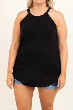 Simply Elegant Tank, Black -Chic Soul Store SimplyElegantTank Black 9956