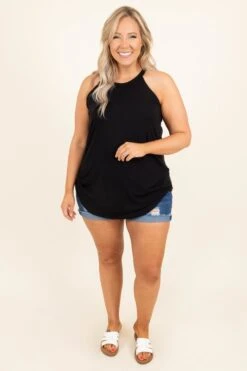 Simply Elegant Tank, Black -Chic Soul Store SimplyElegantTank Black 9959 ef870457 993e 431c 9ef6 661e5f69f260
