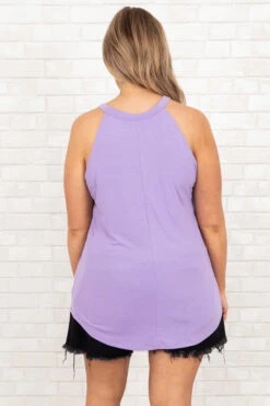 Simply Elegant Tank, Lavender -Chic Soul Store SimplyElegantTank Lavender 9973