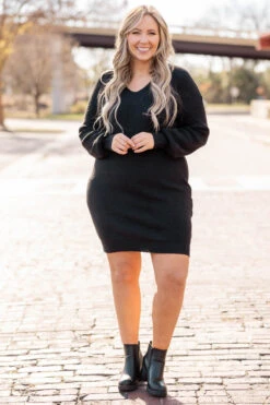 Simply Overjoyed Dress, Black -Chic Soul Store SimplyOverjoyedDress Black 3