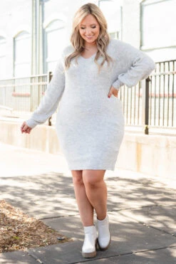 Simply Overjoyed Dress, Gray 9 Simply Overjoyed Dress, Gray -Chic Soul Store SimplyOverjoyedDress Gray 8251