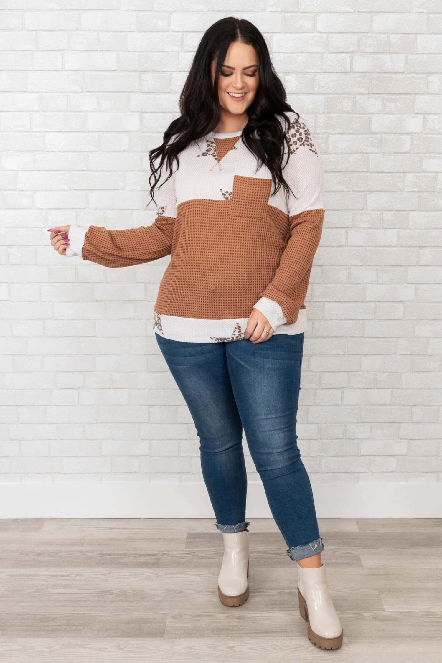 Sitting, Waiting, Wishing Top, Brown 4 Sitting, Waiting, Wishing Top, Brown - Image 2