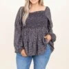 Skies Are Blue Top, Navy 1 Skies Are Blue Top, Navy -Chic Soul Store SkiesAreBlueTop Navy 9934