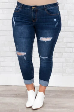 Skipping Around Jeans, Dark Wash -Chic Soul Store SkippingAroundJeans DarkWash 0043