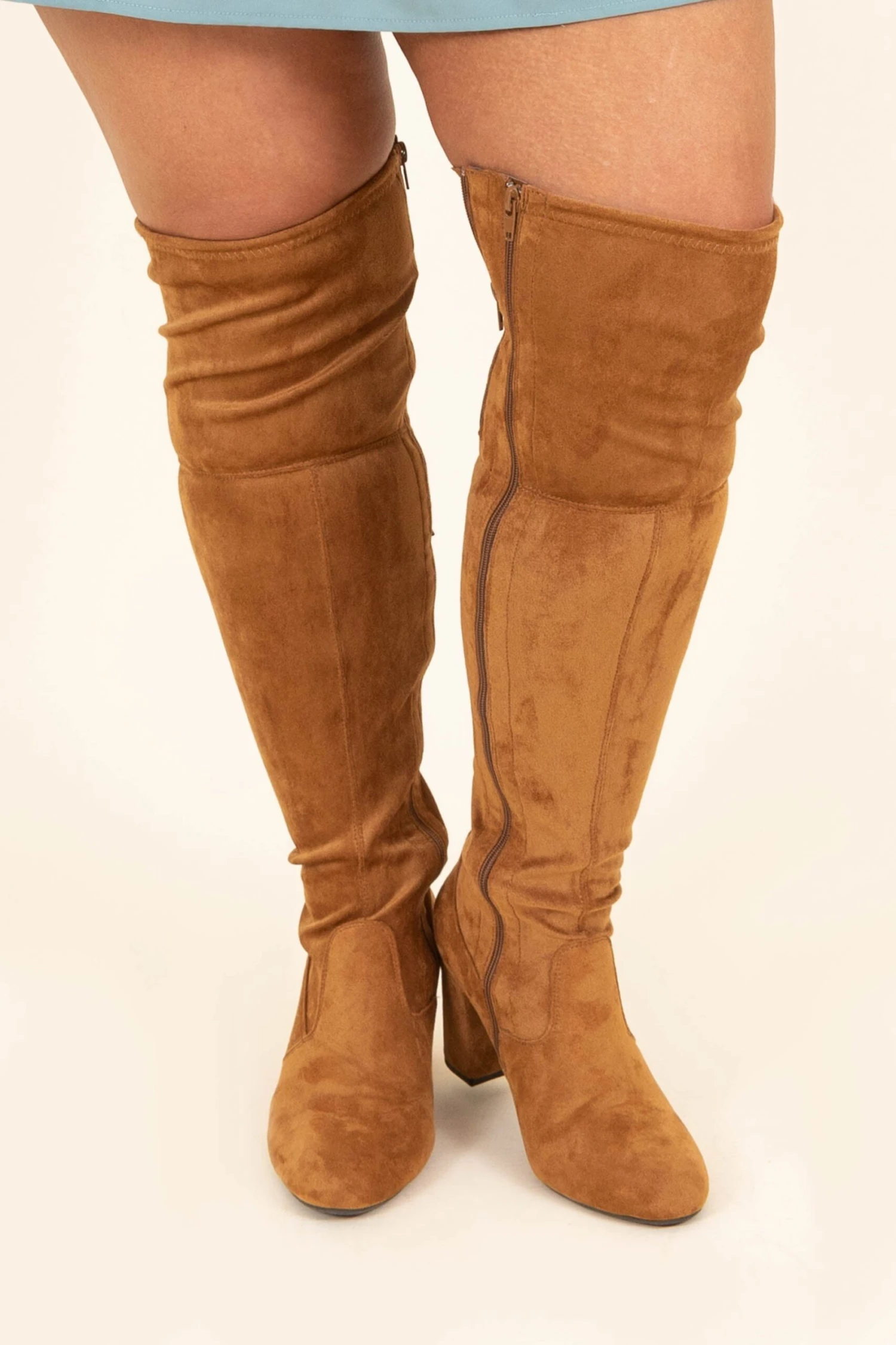 Slaying Suede Boots, New Tan 3 Slaying Suede Boots, New Tan