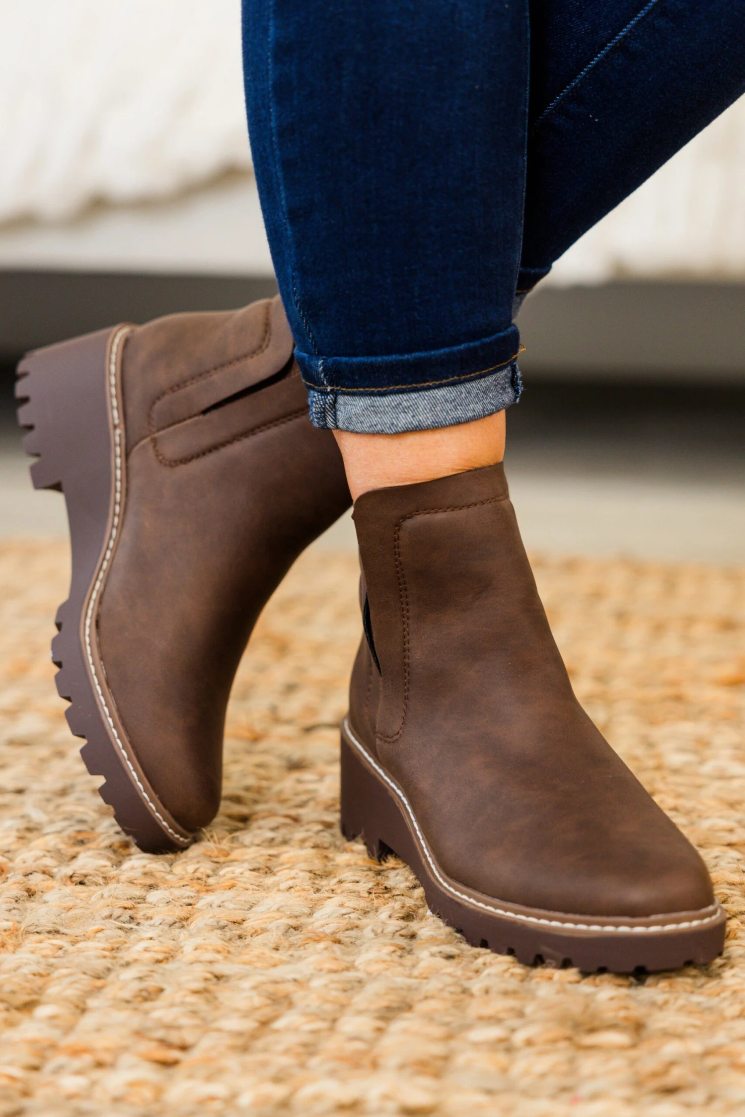 Sleek Street Booties, Brown 4 Sleek Street Booties, Brown - Image 2
