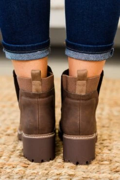 Sleek Street Booties, Brown 13 Sleek Street Booties, Brown -Chic Soul Store SleekSweetBooties Brown 6