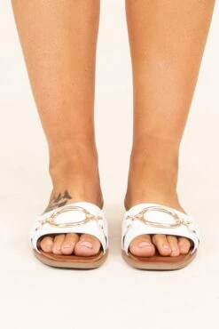 Slide Into Business Sandals, White 10 Slide Into Business Sandals, White -Chic Soul Store SlideIntoBusinessSandals White 3