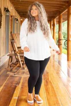 Slouchy Cableknit, Ivory -Chic Soul Store SlouchyCableknit Ivory 0439