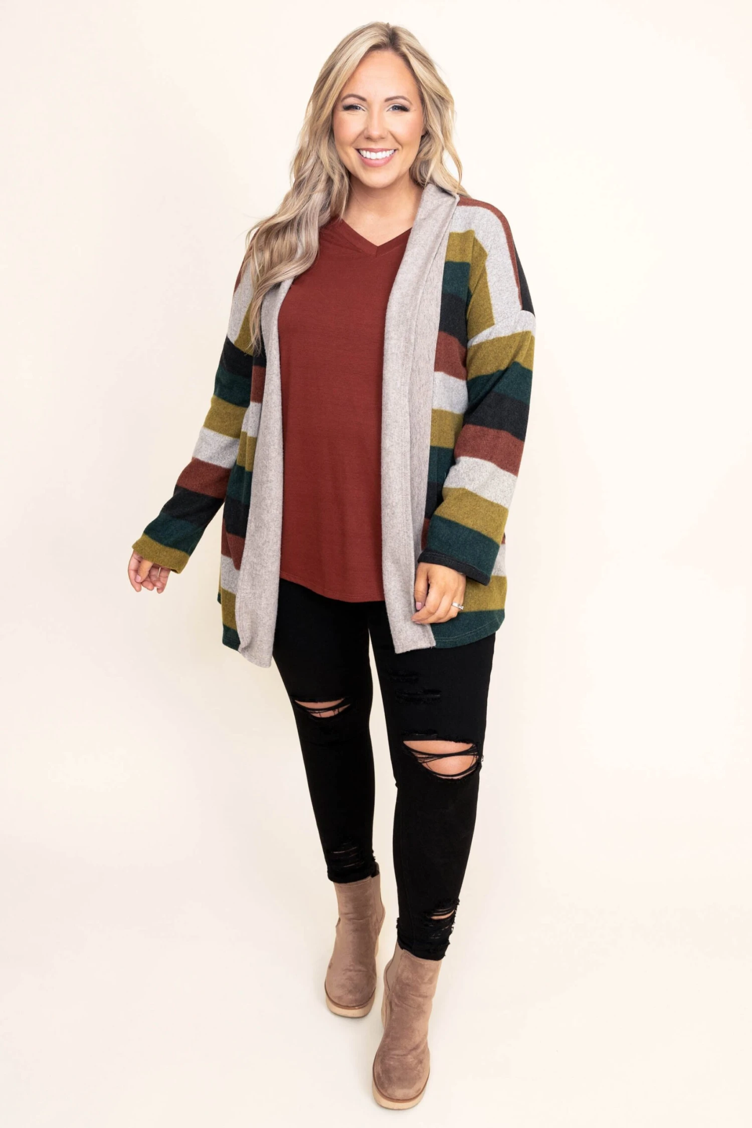 Slowing Down Cardigan, Olive 5 Slowing Down Cardigan, Olive - Image 3