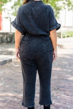 Slowly Drifting Jumpsuit, Black -Chic Soul Store SlowlyDriftingJumpsuit Black 3
