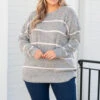 Slumber Party Sweater, Gray -Chic Soul Store SlumberPartySweater Gray 3