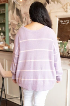 Slumber Party Sweater, Lavender-Pink -Chic Soul Store SlumberPartySweater Lavender Pink 0520