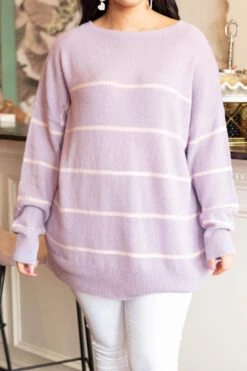 Slumber Party Sweater, Lavender-Pink -Chic Soul Store SlumberPartySweater Lavender Pink 0521
