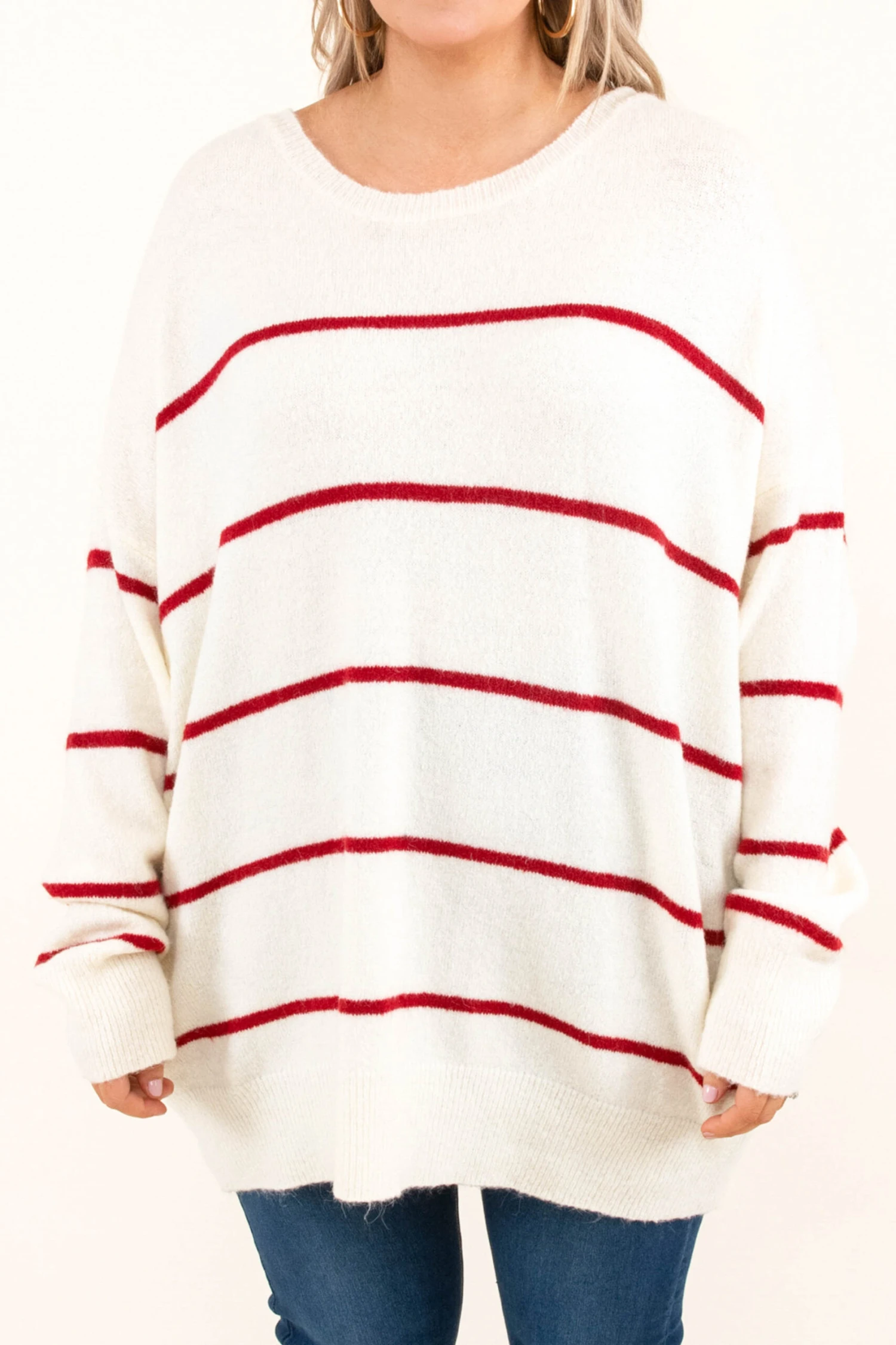 Slumber Party Sweater, White-Red 7 Slumber Party Sweater, White-Red - Image 5