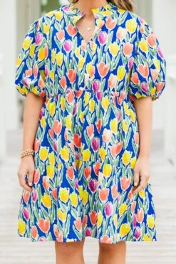 Smiles On Repeat Dress, Blue 13 Smiles On Repeat Dress, Blue -Chic Soul Store SmilesOnRepeatDress Blue 2