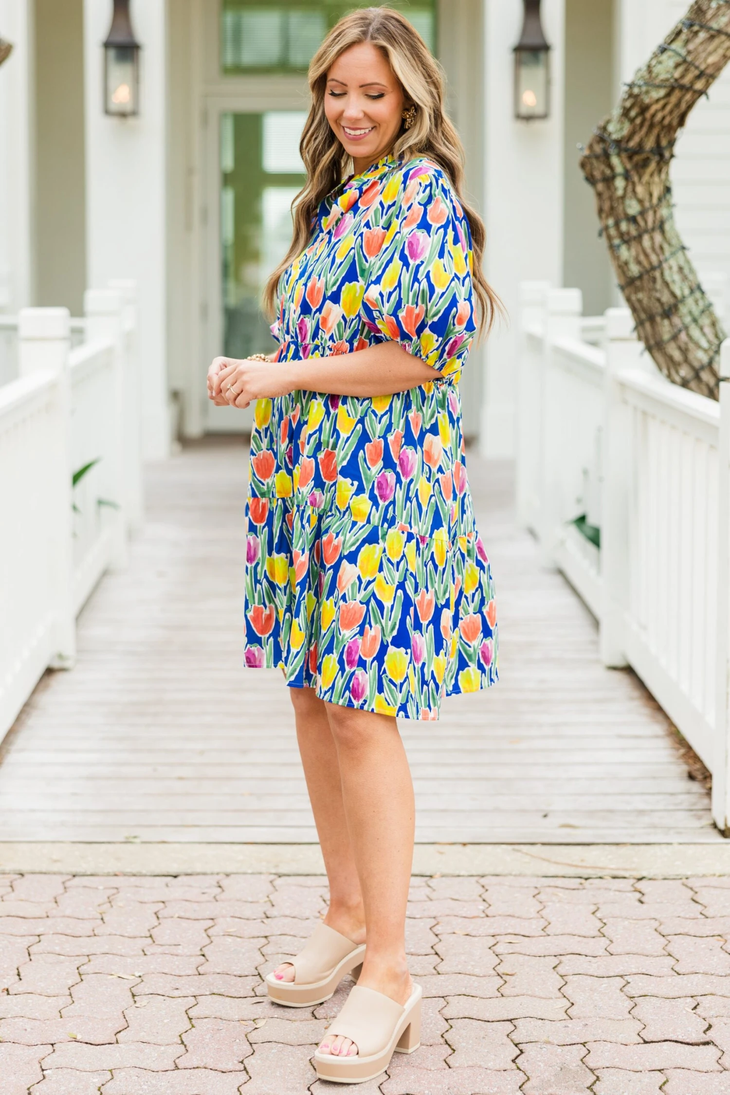 Smiles On Repeat Dress, Blue 5 Smiles On Repeat Dress, Blue - Image 3