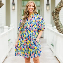 Smiles On Repeat Dress, Blue 15 Smiles On Repeat Dress, Blue -Chic Soul Store SmilesOnRepeatDress Blue 7