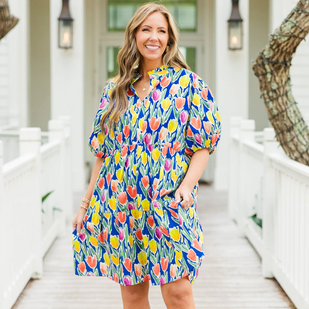 Smiles On Repeat Dress, Blue 9 Smiles On Repeat Dress, Blue - Image 7