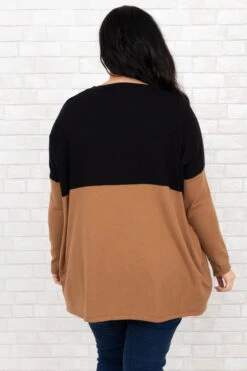 Smooth Talking Sweater, Black-Copper -Chic Soul Store SmoothTalkingSweater Black Copper 0065